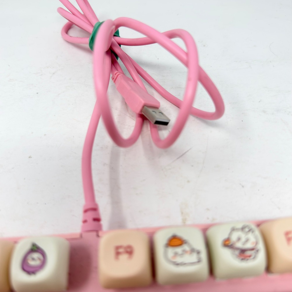 Sunsonny N-J9Pro Pink Cute Anime Mechanical Gaming Keyboard Wired - Picture 3 of 4